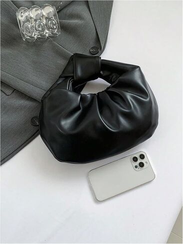 GORGLITTER المرأة سحابة على شكل حقيبة يد مطوي تويست بولي Leather جلد لطيف مخلب المحافظ حقيبة صغيرة حقيبة كروسبودي محفظة in Saudi Arabia