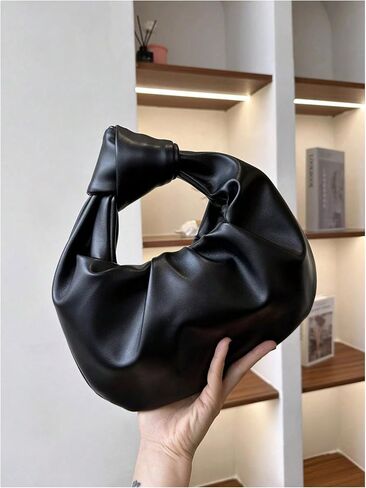 GORGLITTER المرأة سحابة على شكل حقيبة يد مطوي تويست بولي Leather جلد لطيف مخلب المحافظ حقيبة صغيرة حقيبة كروسبودي محفظة in Saudi Arabia