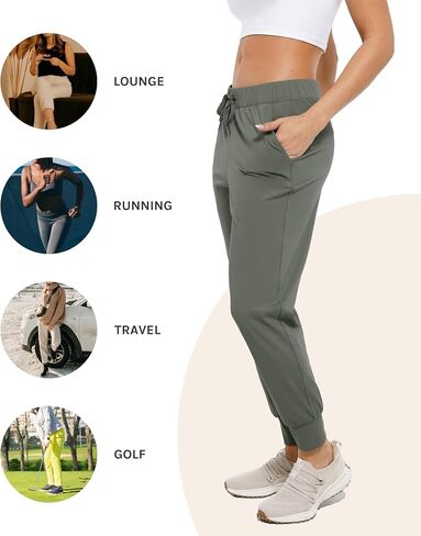 Womens Joggers with Pockets Ultra Soft Tapered Leg Joggers for Workouts and Running in Kuwait