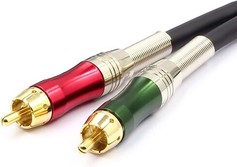 Dual RCA to 1/4" Cable，6.35mm (1/4 inch) Male Stereo to 2RCA Female Y Splitter Adapter Cable（5Feet in Kuwait
