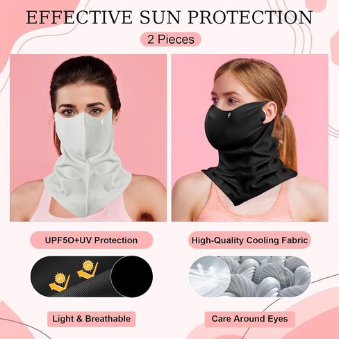 قناع الوجه الحماية من أشعة الشمس UV UPF 50+ تغطية الرقبة 3D للتنفس للمشي لمسافات طويلة in Kuwait