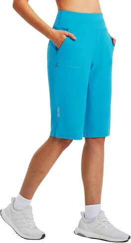 baleaf Women's Bermuda Long Shorts Knee Length Quick Dry Zipper Pockets Lightweight Hiking Cycling UPF 50+ in Kuwait