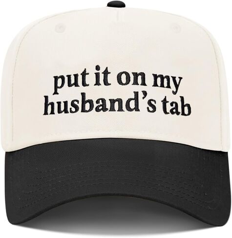 Put It On My Husband's Tab Funny Trucker Hats Women Vintage Adjustable Baseball Cap Embroidery Fashion Trucker Hat in Saudi Arabia