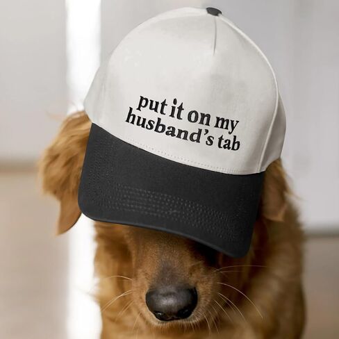 Put It On My Husband's Tab Funny Trucker Hats Women Vintage Adjustable Baseball Cap Embroidery Fashion Trucker Hat in Saudi Arabia