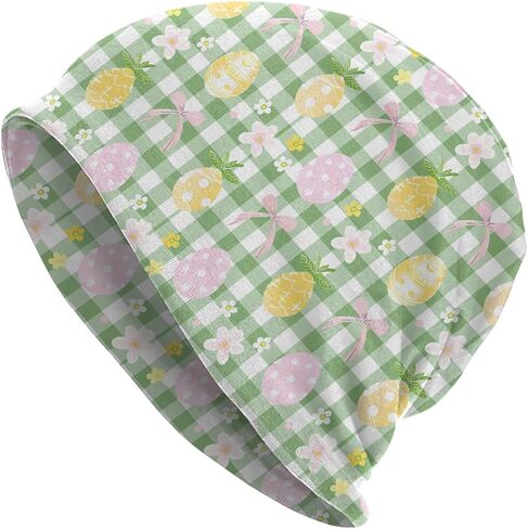 LAIPUTER Easter Beanie Standard Closed Chemo Knitted Hats Baggy Slouchy Skull Cap Cancer Headwear for Women Men in Saudi Arabia