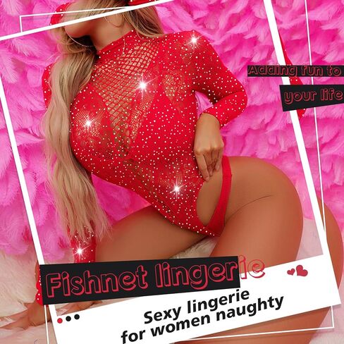 Sexy Lingerie for Women Naughty Fishnet Lingerie Set Bodysuit Outfits Teddy Sheer Mesh Erotic in Saudi Arabia