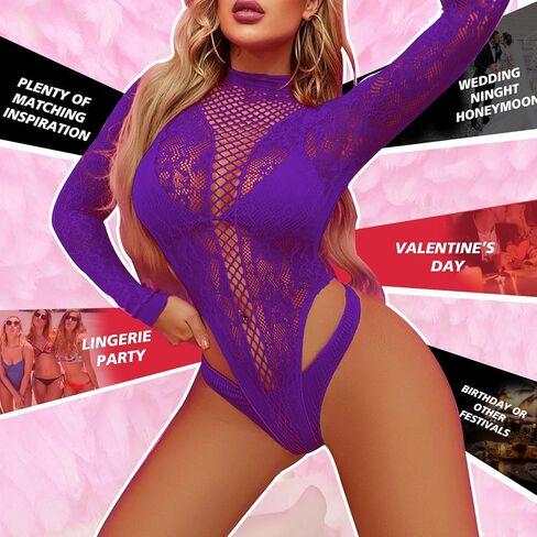 Sexy Lingerie for Women Naughty Fishnet Lingerie Set Bodysuit Outfits Teddy Sheer Mesh Erotic in Saudi Arabia