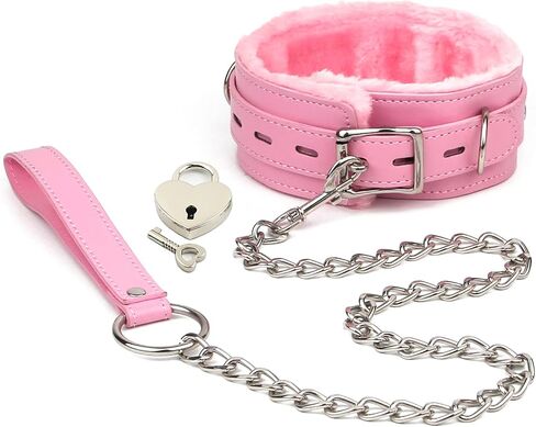 leather choker collar with Lock Adjustable Size for women in Saudi Arabia