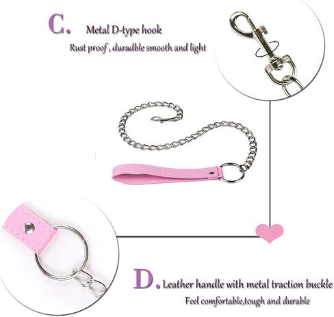leather choker collar with Lock Adjustable Size for women in Saudi Arabia