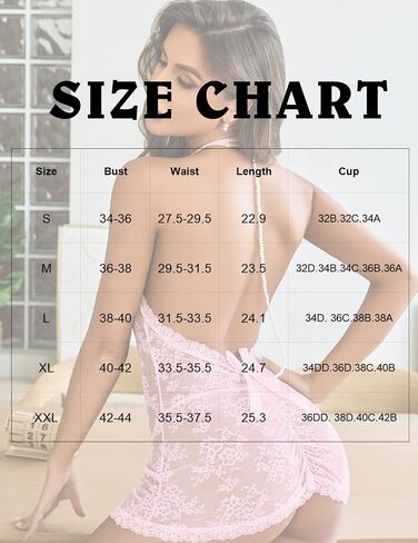 Avidlove Lingerie for Women Sexy Lace Babydoll Pearls Chemise Mesh Lingerie Dress Halter Boudoir Nightwear in Saudi Arabia