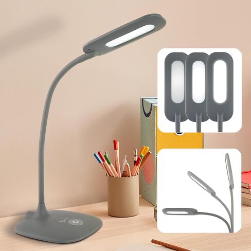OttLite LED Soft Touch Desk Lamp - 3 Brightness Settings with Energy Efficient Natural Daylight LEDs - Adjustable Flexible Neck & Touch Controls for Tabletops, Home Office, Computer Desk, & Dorms in Saudi Arabia
