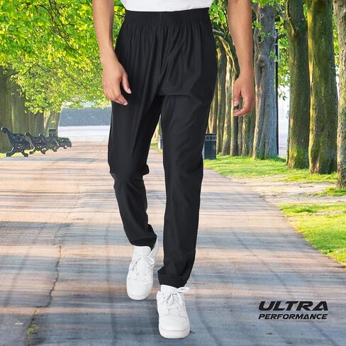 Ultra Performance Men's Athletic Jogger Pants – Stretch Nylon Gym Pants, Active Workout Joggers with Pockets for Men in Saudi Arabia
