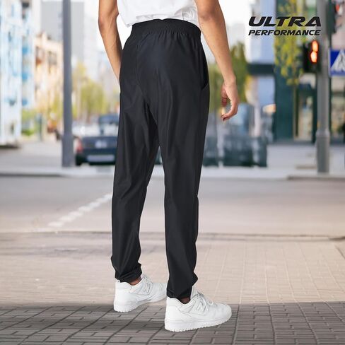 Ultra Performance Men's Athletic Jogger Pants – Stretch Nylon Gym Pants, Active Workout Joggers with Pockets for Men in Saudi Arabia