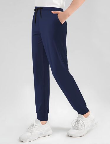 VOGRYE 3 Pack: Girls' Dry-Fit Jogger Sweatpants Soft Active Athletic Kids Joggers with Pockets & Drawstring in Kuwait