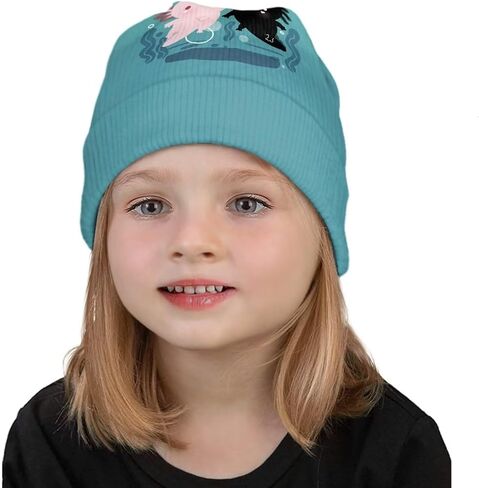 Kids Knitted Beanie Winter Hat Cold Weather Warm Toddler Baby Cap Girls Boys Beanies Hat Outdoors Headwear in Kuwait