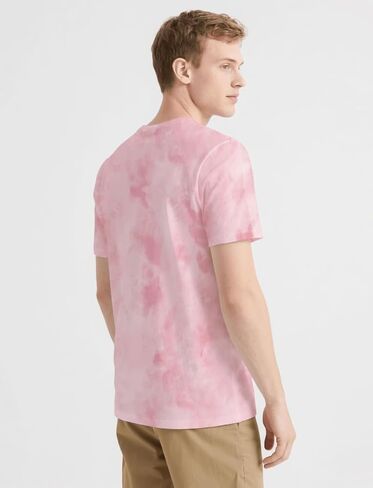 Mens Crew Neck T Shirts - Lightweight Short Sleeve Fresh Fashion Print Hipster T-Shirt Tie-Dye in Kuwait
