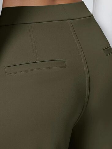 سروال عمل عالي الخصر للنساء الأعمال غير الرسمية للملابس المكتبية سراويل بنطلون مع جيوب in Kuwait