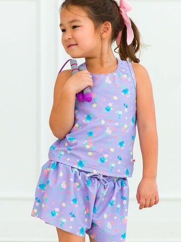RuffleButts Girls UPF50+ Sun Protected Athletic Active Stretch Tank Top in Saudi Arabia