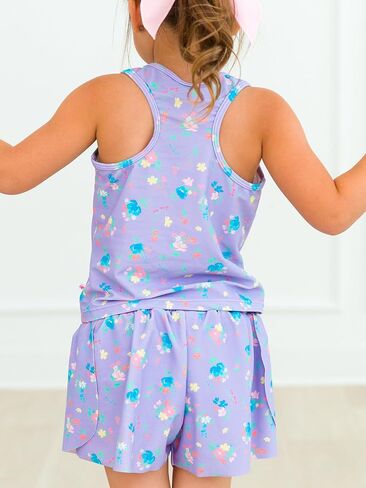 RuffleButts Girls UPF50+ Sun Protected Athletic Active Stretch Tank Top in Saudi Arabia