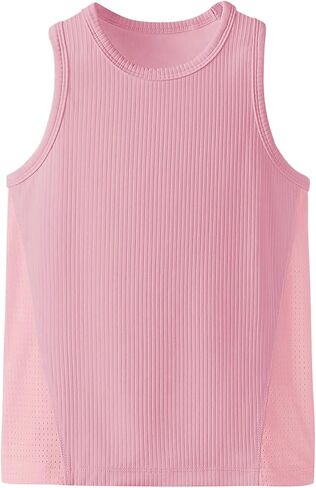 Haloumoning Boys Breathable Mesh Side Athletic Tank Tops Sleeveless Workout T-Shirts 5-14 Years in Saudi Arabia
