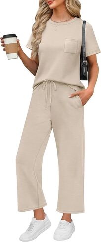 مجموعات WIHOLL 2 قطعة للنساء غير الرسمي لألعاب العطلات الصيفية في الصيف in Kuwait