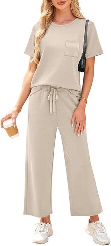 مجموعات WIHOLL 2 قطعة للنساء غير الرسمي لألعاب العطلات الصيفية في الصيف in Kuwait