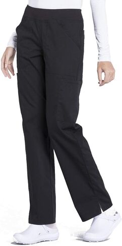 Cherokee Women's Scrub Pants Mid Rise Straight Leg Pull-on Cargo Pant with 6 Pockets & 2-Way Stretch Fabric - WW170 in Saudi Arabia