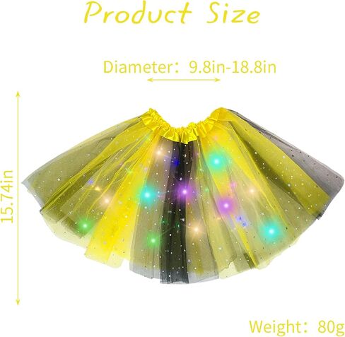 LED Tutu Skirt - Sparkly Layered Tulle Tutus for Women's Party Costume in Saudi Arabia