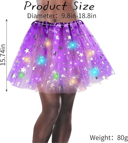 LED Tutu Skirt - Sparkly Layered Tulle Tutus for Women's Party Costume in Kuwait