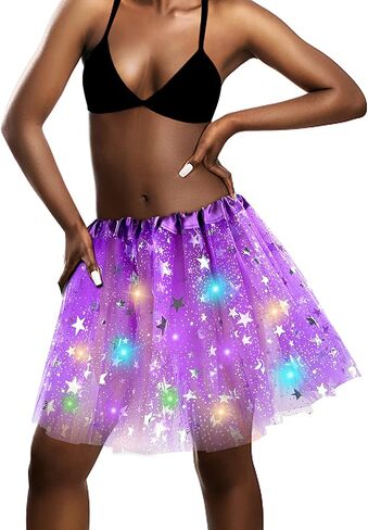 LED Tutu Skirt - Sparkly Layered Tulle Tutus for Women's Party Costume in Kuwait