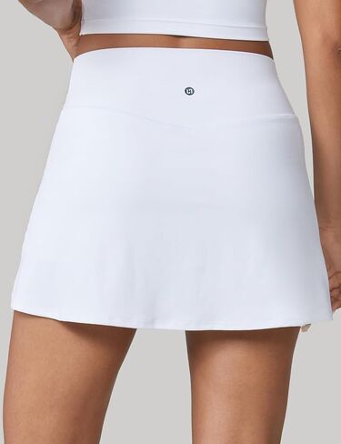 Hugcurve Tennis Skirts for Women with Inner Pockets High Waisted Athletic Skorts for Running Golf Workout Sports in Kuwait