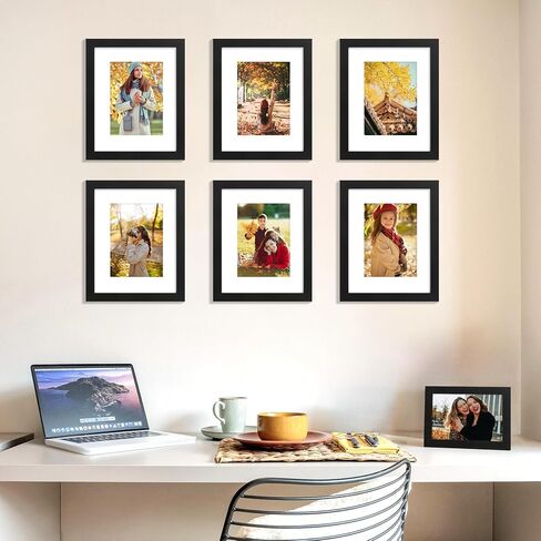 decorUhome 8x10 Picture Frame, Display Pictures 5x7 with Mat or 8x10 without Mat, Wall & Tabletop Display Photo Frame, Black, 1 Pack in Saudi Arabia
