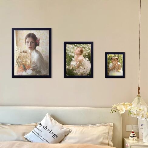 decorUhome 8x10 Picture Frame, Display Pictures 5x7 with Mat or 8x10 without Mat, Wall & Tabletop Display Photo Frame, Black, 1 Pack in Saudi Arabia