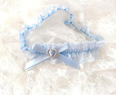 Blue Garters for Bride Wedding Garter Set for Bride Bridal Garter Leg Thigh Blue in Saudi Arabia