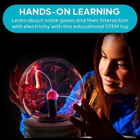 Discovery #Mindblown Plasma Globe Lamp - Touch and Sensitive Lightning ، لعبة البلازما الكهربائية ، لعبة الجدة التفاعلية ، ديكور المنزل ، Tesla Coil Light Plasma Orb in Saudi Arabia