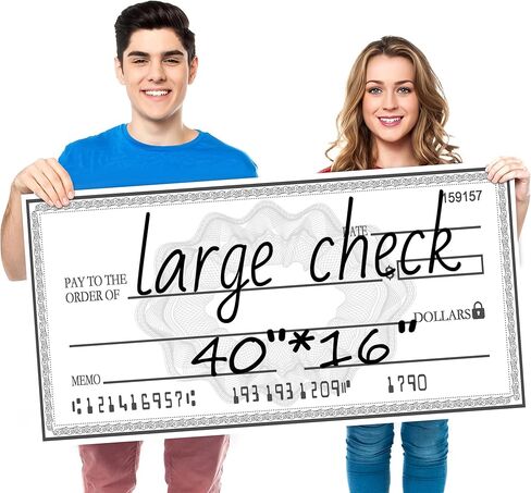 Professional Giant Dry Erase Check Board - 30x16 Inch Reusable Presentation Prop for Awards Ceremonies, Fundraisers & Charity Events in Kuwait