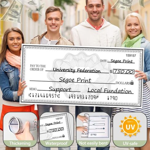 Professional Giant Dry Erase Check Board - 30x16 Inch Reusable Presentation Prop for Awards Ceremonies, Fundraisers & Charity Events in Kuwait