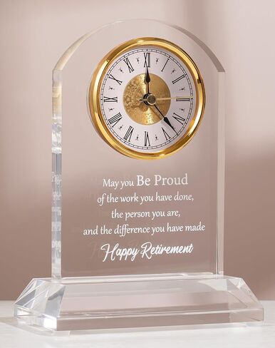 Retirement Gift for Women Men Quartz Desk Clock Plaque Gifts, Coworker Gifts Going Away Gift Leaving Gifts Congratulations Retired Gifts for Boss Leader Friends Teacher in Kuwait