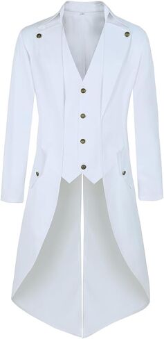 رجال القراصنة معطف steampunk سترة tailcoat السترة عصر النهضة الهالوين زي هاتر in Kuwait