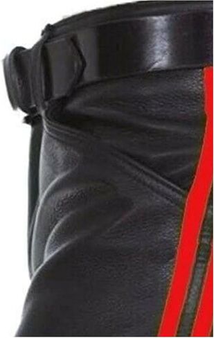 SOMTHRON Men's PU Leather Shorts Striped Sexy Rave Hot Shorts Straight Leg Club Party Short Pants with Pockets in Saudi Arabia