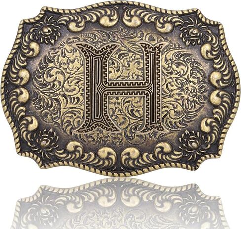 Btilasif Belt Buckles Men Western Cowboy Initial Letters ABCDJMR Mens Texas Rodeo Belt Buckle for Boys Girls in Saudi Arabia