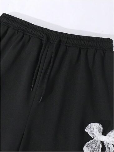Verdusa Girl's Coquette Bow Wide Leg Legist Perctic Pantic Bantics مع جيوب in Kuwait