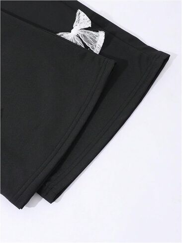 Verdusa Girl's Coquette Bow Wide Leg Legist Perctic Pantic Bantics مع جيوب in Kuwait