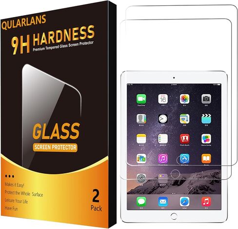 Qularlans 2 Pack Screen Protector Compatible with iPad 9th 8th 7th Generation 10.2 Inch, 9H Hardness HD Screen Tempered Glass Film Guard in Saudi Arabia