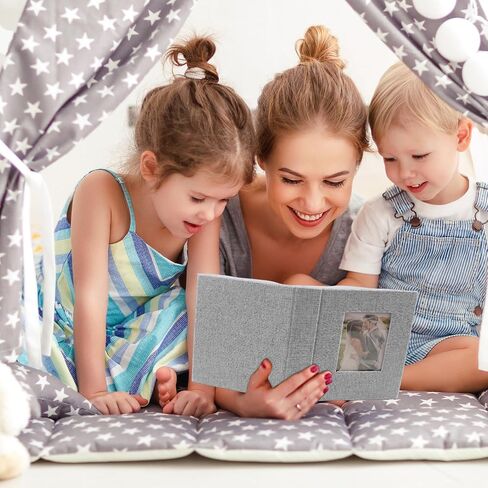 vivinin 2 Pack Photo Album 4x6, Linen Cover Photo Book, Small Photo Album Book for 36 Pockets Hold 72 Pictures, Picture Book for Photos Family Anniversaries Baby Vacations（Gray in Saudi Arabia