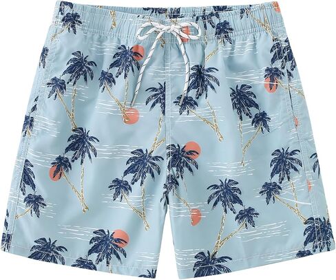 AMIYAN Mens Swim Trunks Hawaiian Beach Shorts Quick Dry Board Shorts Bathing Suits Swimwear with Mesh Lining Pockets in Saudi Arabia