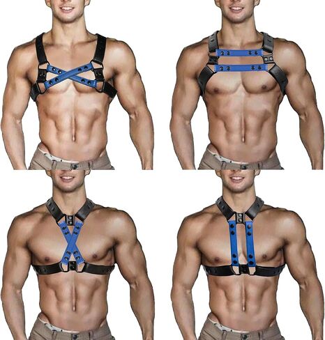 Men's Harness Belt Adjustable Body Chest Harness Belt Clubwear for Halloween Christmas in Kuwait