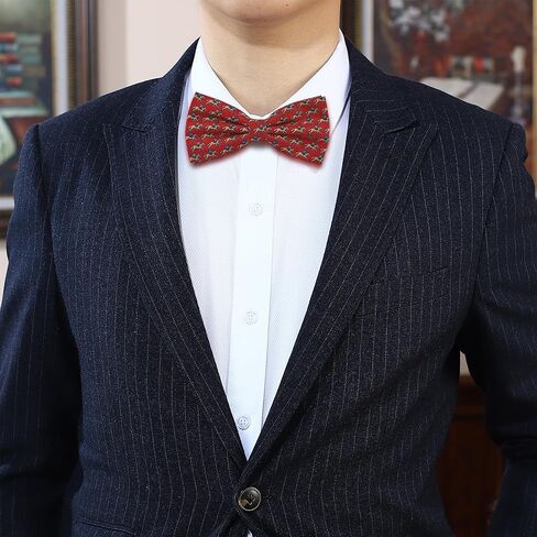 PenSee Horse Racing Bow Tie Men's Horse Animal Men's BowTie 4.7 inch (12cm) Festive Novelty in Kuwait