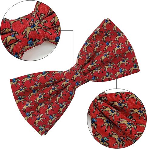 PenSee Horse Racing Bow Tie Men's Horse Animal Men's BowTie 4.7 inch (12cm) Festive Novelty in Kuwait