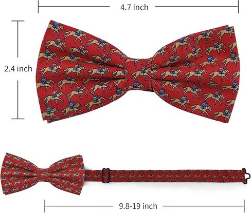 PenSee Horse Racing Bow Tie Men's Horse Animal Men's BowTie 4.7 inch (12cm) Festive Novelty in Kuwait